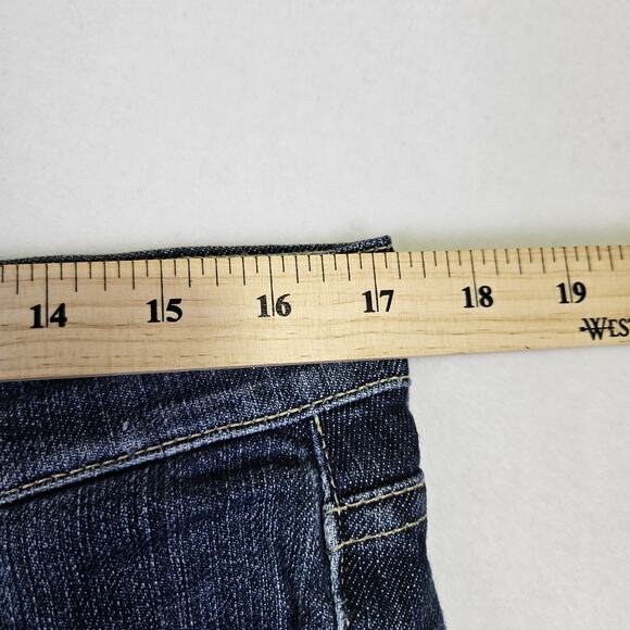 7 For All Mankind Y2K Vintage Womens 32 Jeans Low Rise Straight Leg Blue Denim - Picture 12 of 16